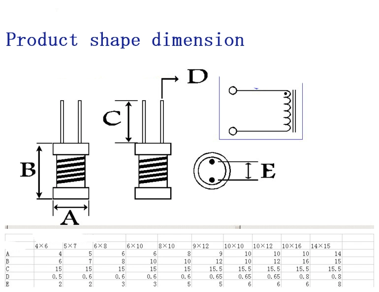 Power SMD Micro Speaker Coil 0.1uh 1uh 3.3uh 4.7uh 150uh 82uh 50uh 47uh 33uh 22uh Fixed Inductor